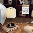 Axyaa Nordic Cream Wind Glass Mushroom Table Lamps for Bedroom & Living Room