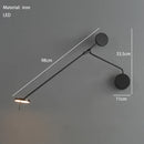 Axyaa Nordic Swing Arm Wall Lamp - Adjustable LED Light for Study and Living Room