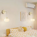 Axyaa Cream Style Bedside Pumpkin Wall Lamp | Modern Minimalist LED Lighting