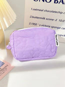 Axyaa Candy Color Fabric Pouch Bag for Women Girls: Makeup, Airpods, Stationery, Jewelry