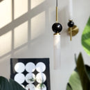 Axyaa Marble Copper Chandelier: Modern Italian Style LED Pendant for Bedroom or Bar Counter
