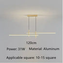 Axyaa Minimalist Line Chandelier Pendant Lamps for Kitchen Dining Table Lighting