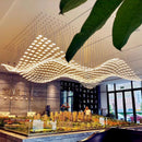 Axyaa Acrylic Hanging Chandelier LED Pendant Light for Living Room & Hotel