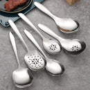 Axyaa Stainless Steel Serving Spoon Colander - Wide-mouthed, Catering Quality