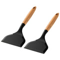 Axyaa Grey Silicone Kitchen Utensils Set - 2Pcs Spatula & Shovel Cooking Tools