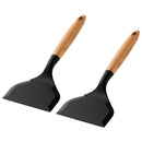 Axyaa Grey Silicone Kitchen Utensils Set - 2Pcs Spatula & Shovel Cooking Tools