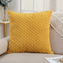 Axyaa Corduroy Chain Pattern Cushion Cover - Soft Fluffy Pillow Case for Home Decor