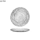 Axya Threaded Glass Dinner Plate for Dining, Desserts, Snacks, and Pasta