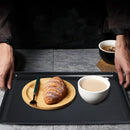 Axyaa Imitation Wood Pattern Food Storage Tray Set - Tea Coffee Snack Dishes