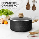 Axyaa Non-stick Soup Pot with Lid and Wood Grain Handle