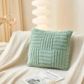 Axyaa Soft Throw Pillowcase With Vertical and Horizontal Lines, 45x45cm