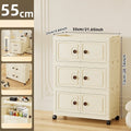 Axyaa Foldable White Plastic Storage Cabinet with Magnetic Closure for Home and Toys