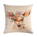 Animal Print Linen Pillowcase by Axyaa - Home Decor Cushion Cover