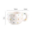 Axyaa Flower Heart Ceramic Mug, Irregular Creative Style Coffee Cup