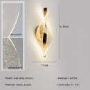 Axyaa Spiral Gold LED Pendant Chandelier Acrylic Droplight Luxury Bar Lamp
