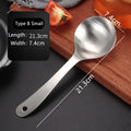 Axyaa Stainless Steel Rice Spoon, Long Handle Japanese Style Utensil
