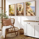 Italian Lemon Plant Retro Watercolor Canvas Wall Art Prints by Axyaa