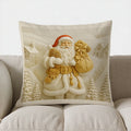 Axyaa Wintery Forest Deer & Houses Print Pillow Cover