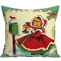 Axyaa Retro Santa Claus Fawn Pillowcase - Christmas Home Decor