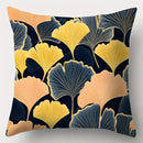Axyaa Maple Leaf Checkered Printed Sofa Pillow Cover Set, 17.7" x 17.7", Home Decor