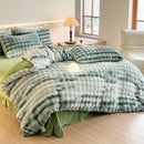 Axyaa Gradient Bubble Velvet 4-Piece Bedding Set in Anti-Static Thickened Velvet