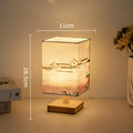 Axyaa Red Plum Fabric Landscape LED Table Lamp