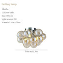 Axyaa Modern Glass Ball Chandelier Color Hanging Pendant Light for Living Room