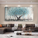 Turquoise Tree Botanical Wall Art Print by Axyaa for Modern Home Decor