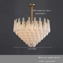 Axyaa Nordic Luxury Gold Glass Chandelier - Home Decoration Lighting