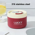 Axyaa Stainless Steel Insulated Lunch Box Set with Cutlery and Thermal Bag