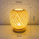 Axyaa Bamboo Study Table Lamp Bedside Japanese Style Warm Decoration