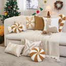 Axyaa Christmas Elk Embroidery Pillowcase Set - Festive Home Sofa Decor