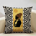 Axyaa Geometric Sofa Cushion Cover 45x45cm Linen Double-sided Print