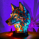 Axya Vintage Stained Glass Animal Table Lamp for Home Bedroom Decor