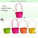 Axyaa Hand-Woven Flower Storage Baskets: 3 Shapes for Shopping & Storage