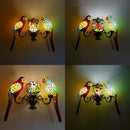 Axyaa Tiffany Parrot Wall Lamp - American Countryside Stained Glass Decoration