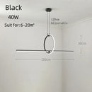 Axyaa Gold Black Geometric Pendant Lamp LED Chandelier for Living Bedroom Decoration