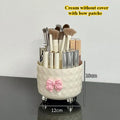 Makeup Brush Organizer with 360° Rotation and Dust Cover by Axyaa