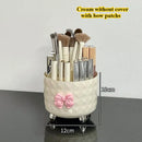 Makeup Brush Organizer with 360° Rotation and Dust Cover by Axyaa