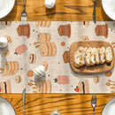 Watercolor Cake Cookies Table Runner by Axyaa: Elegant Home Wedding Centerpiece Decoration