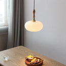 Axyaa White Glass LED Pendant Lights - Modern Nordic Decor Hanging Lamp