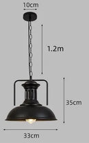 Axyaa Metal Pendant Light Industrial E27 Nordic Style for Kitchen Bar Dining Room