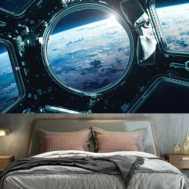 Axyaa Space Rocket Astronaut Tapestry Wall Art Decoration for Living Room