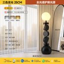 Axyaa Modern Black Round Floor Lamp LED E27 for Living Room Bedroom Foot Switch