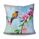 Axyaa Bird Oil Painting Cushion Cover - Chinese Style Home Decor