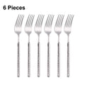 Axyaa Stainless Steel Cutlery Set with Mirror Hammer Pattern Handle