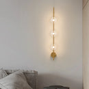 Axyaa Nordic Glass Wall Light Modern Metal Wall Sconce for Bedroom