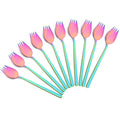 Axyaa Stainless Steel Dessert Fork and Spoon Set