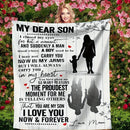 Axyaa Cozy Flannel Throw Blanket - Son's Love-Filled Gift from Mom
