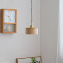 Axyaa Nordic Modern Ash Walnut LED Pendant Light for Home Decor